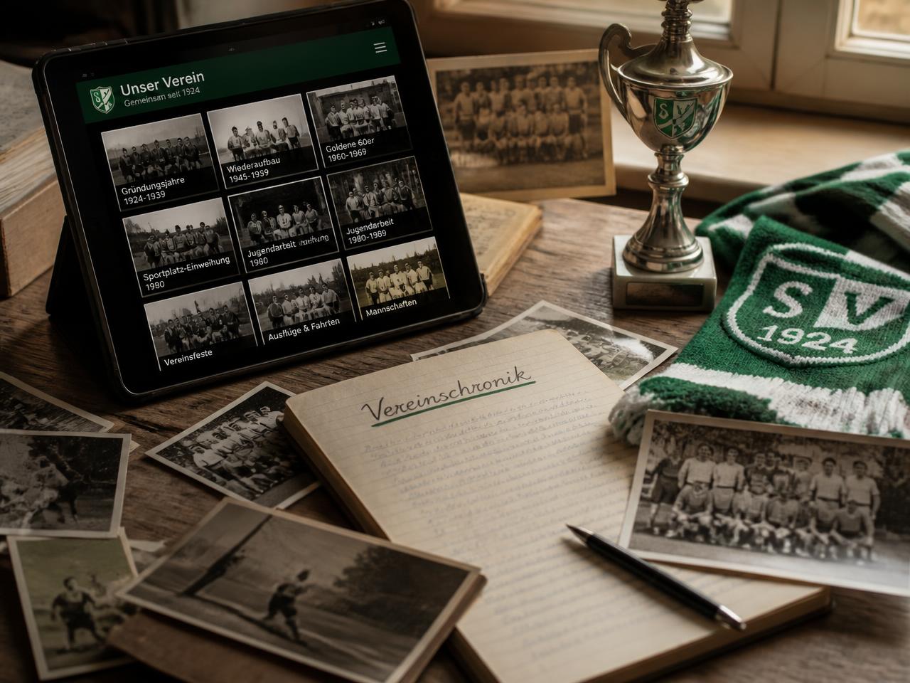 Digitale Vereinschronik mit historischen und aktuellen Vereinsfotos