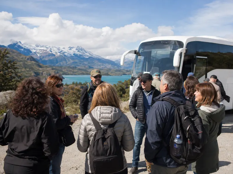 Reisegruppe unterwegs